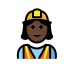 woman construction worker, dark skin tone